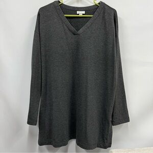 J.Jill Pure Jill large luxe tencel womens grey long sleeve casual lounge